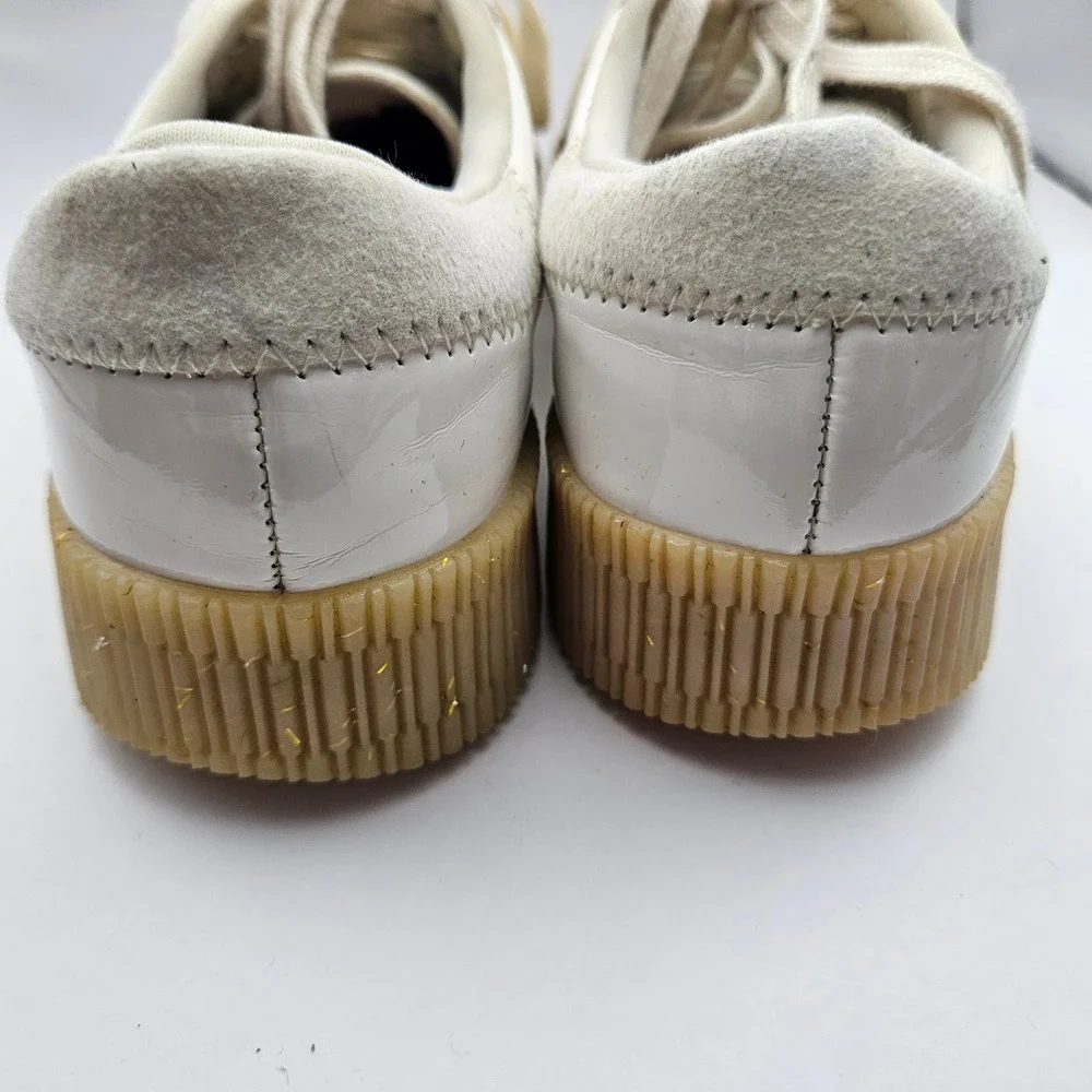 Adidas Samba Rose White Patent Leather Platform Sneakers EG1818 Womens 6